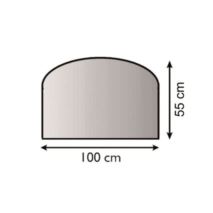 Ofenschutzglas 1000x550x6 mm, halbrund