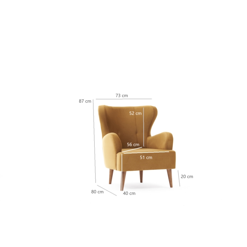 Ohrensessel NEKO in Gold