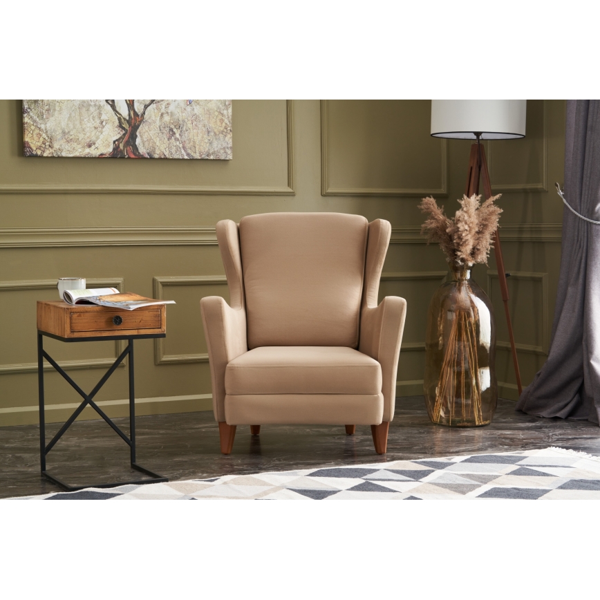 Ohrensessel NUPI, cremefarben