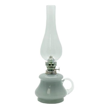 Öllampe TEREZA 34 cm grau opal