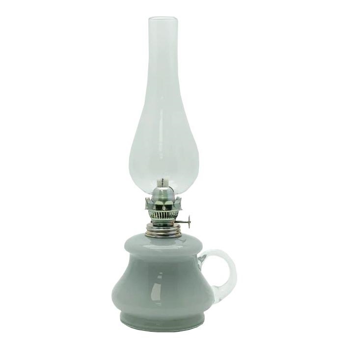 Öllampe TEREZA 34 cm grau opal