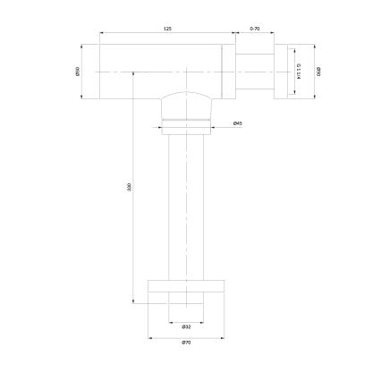 OMNIRES A186CPB - Siphon TRAP gebürstet kupfern