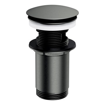 OMNIRES A706GR - Ablaufgarnitur CLICK-CLACK d 6,6 cm gebürstet Graphit