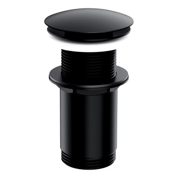 OMNIRES A716BL - Ablaufgarnitur CLICK-CLACK d 6,6 cm seidenmatt schwarz
