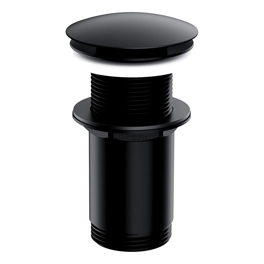 OMNIRES A716BL - Ablaufgarnitur CLICK-CLACK d 6,6 cm seidenmatt schwarz