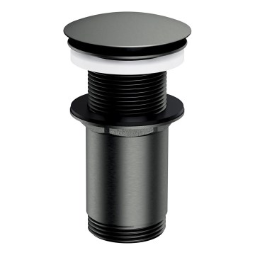 OMNIRES A716GR - Ablaufgarnitur CLICK-CLACK d 6,6 cm gebürstet Graphit