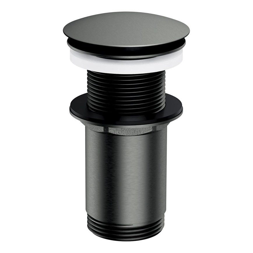 OMNIRES A716GR - Ablaufgarnitur CLICK-CLACK d 6,6 cm gebürstet Graphit