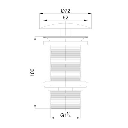 OMNIRES A82CR - Ablaufgarnitur DRAIN d 7,2 cm glänzendes Chrom