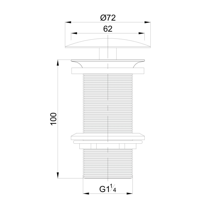 OMNIRES A82CR - Ablaufgarnitur DRAIN d 7,2 cm glänzendes Chrom