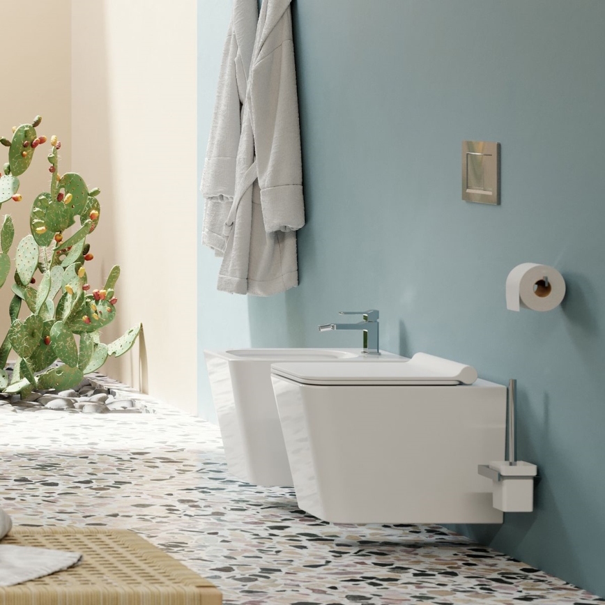 OMNIRES BOSTONMWBP - Wandhängende Toilette mit Toilettensitz SoftClose BOSTON Keramik/glänzend weiß