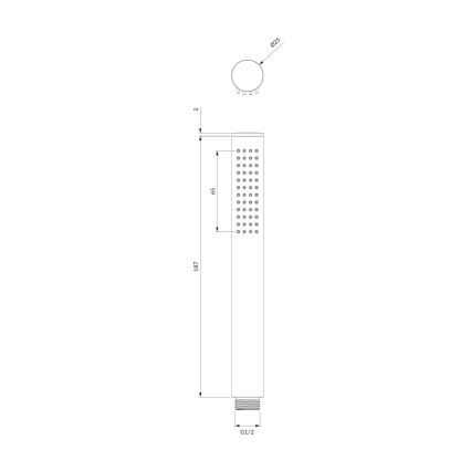 OMNIRES CONTOUR-RCR - Handbrause CONTOUR glänzendes Chrom