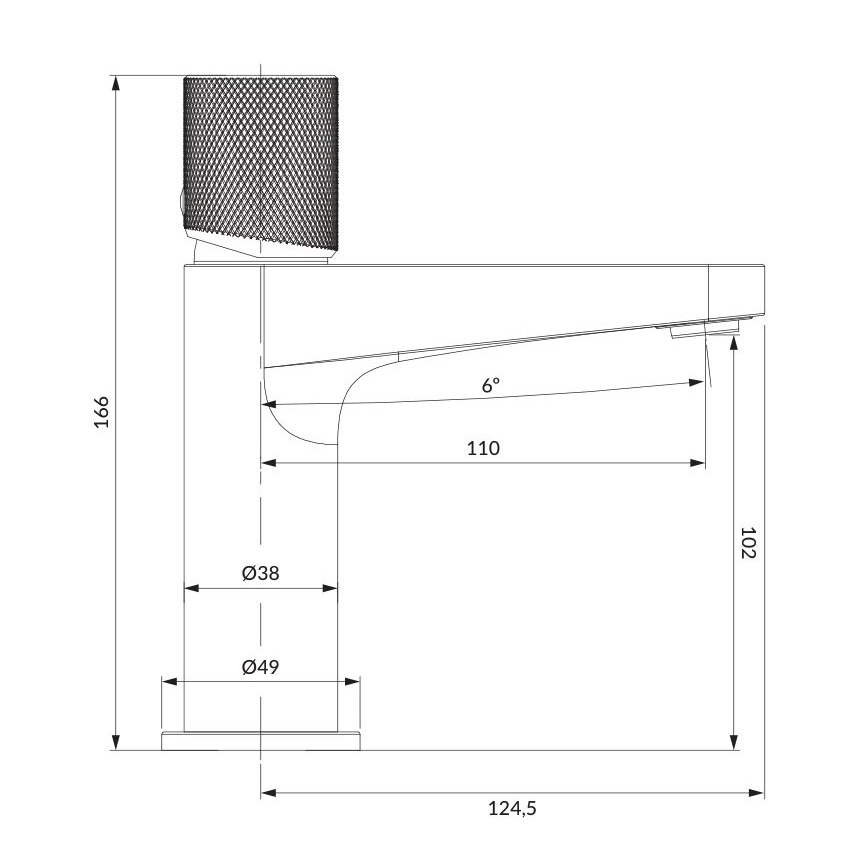 OMNIRES CT8010CPB - Waschtischarmatur CONTOUR 16,6 cm gebürstetes Kupfer