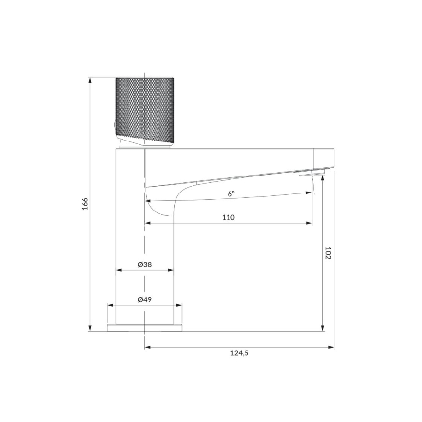 OMNIRES CT8010CR - Waschbeckenarmatur CONTOUR 16,6 cm glänzendes Chrom