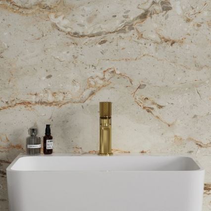 OMNIRES CT8010GLB - Waschbeckenarmatur CONTOUR 16,6 cm geschliffen golden