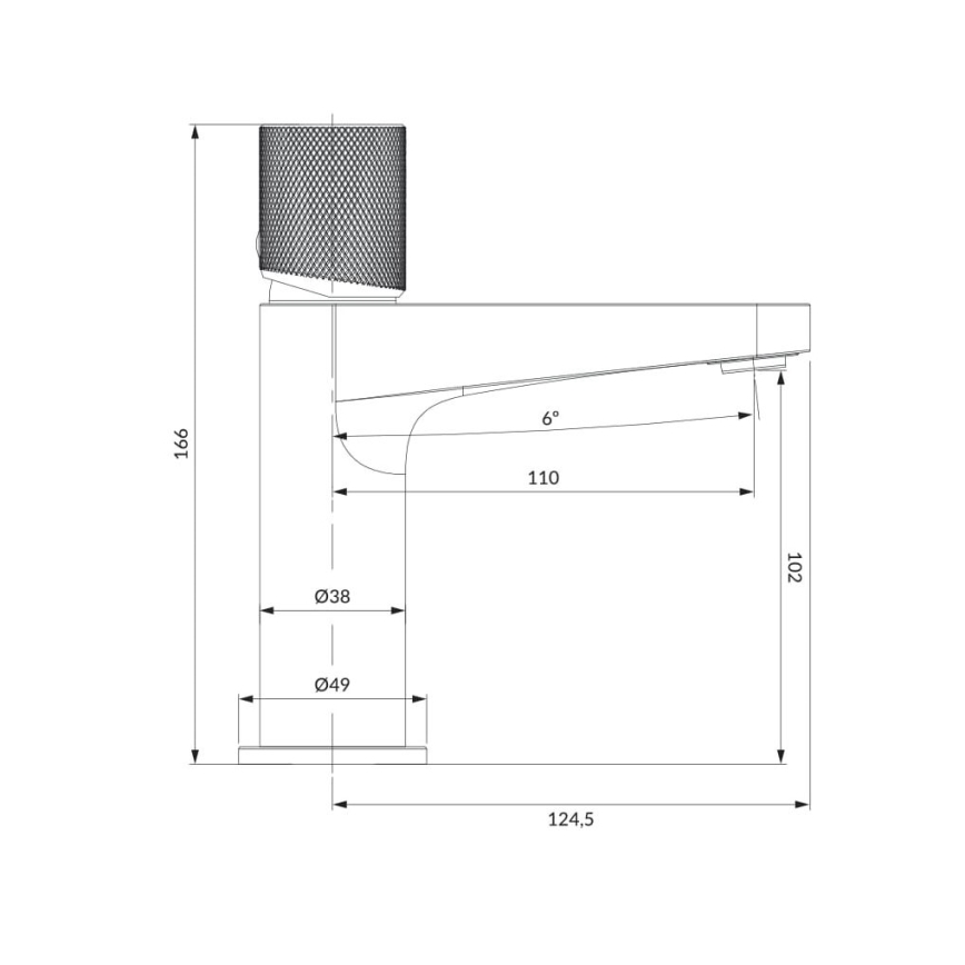 OMNIRES CT8010GLB - Waschbeckenarmatur CONTOUR 16,6 cm geschliffen golden