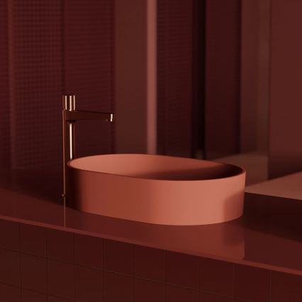 OMNIRES CT8012CPB - Waschtischarmatur CONTOUR 31,2 cm in gebürstetem Kupfer