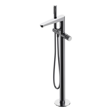 OMNIRES CT8033CR - Freistehendes Badewannen-Set mit Armatur CONTOUR glänzendes Chrom
