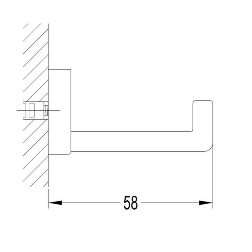 OMNIRES DA70110BL - Wandhaken DARLING seidenmatt schwarz