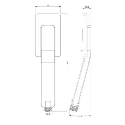 OMNIRES JIMJIM-RBL - Handbrause JIMJIM matt schwarz
