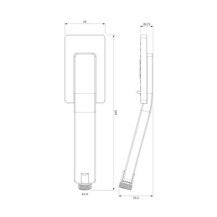 OMNIRES JIMJIM-RCR - Handbrause JIMJIM glänzender Chrom