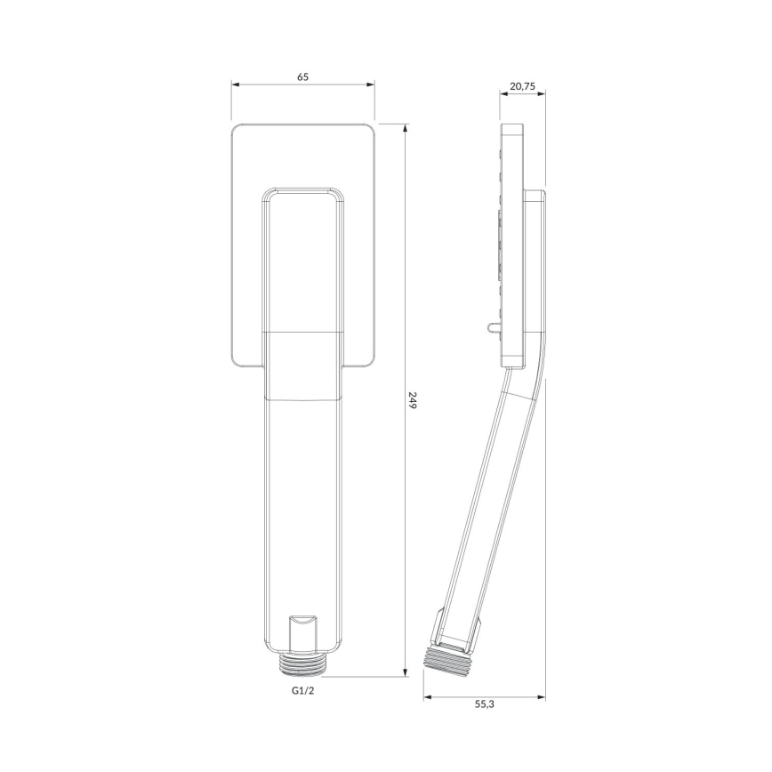 OMNIRES JIMJIM-RCR - Handbrause JIMJIM glänzender Chrom