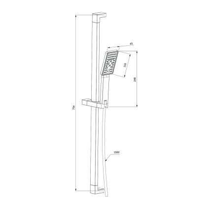 OMNIRES JIMJIM-SBL - Duschgarnitur JIMJIM matt schwarz