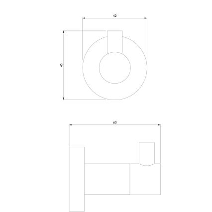 OMNIRES MP60110BL - Wandhaken MODERN PROJECT matt schwarz