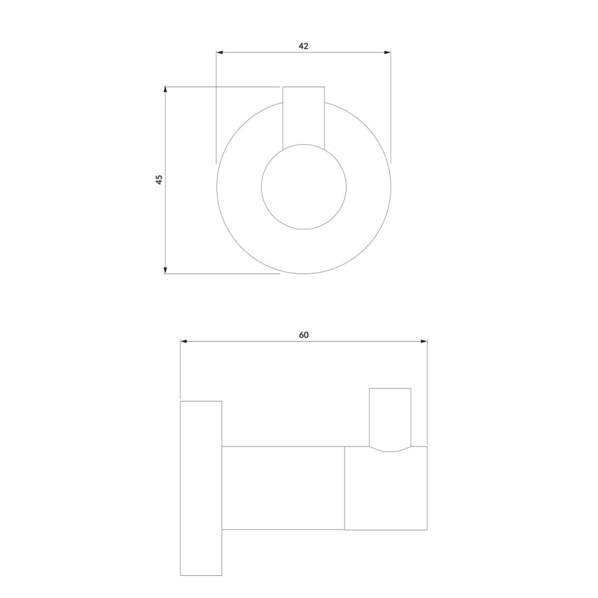 OMNIRES MP60110CR - Wandhaken MODERN PROJECT glänzendes Chrom