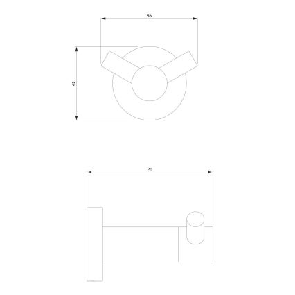 OMNIRES MP60120BL - Wandhaken MODERN PROJECT matt schwarz