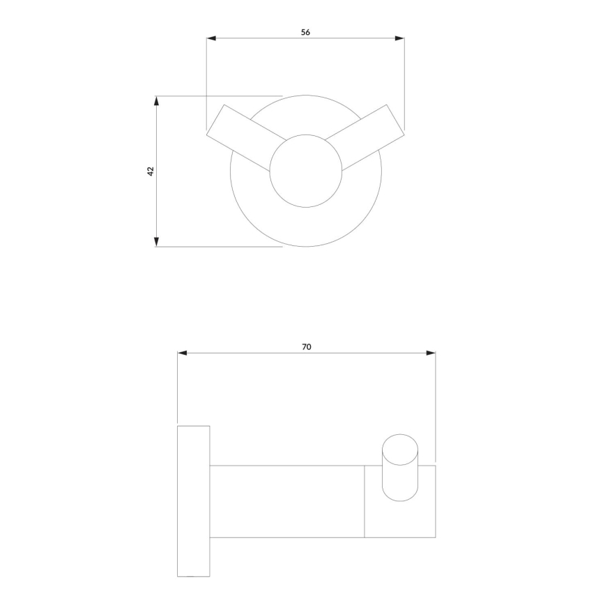 OMNIRES MP60120BL - Wandhaken MODERN PROJECT matt schwarz
