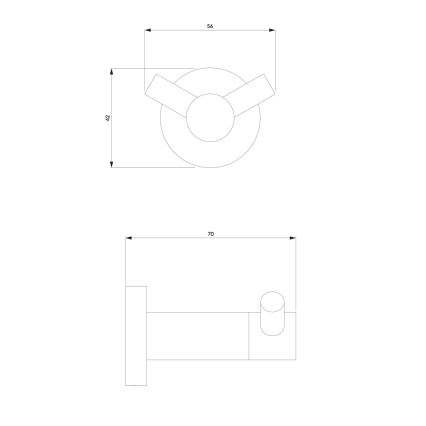OMNIRES MP60120CR - Wandhaken MODERN PROJECT glänzendes Chrom