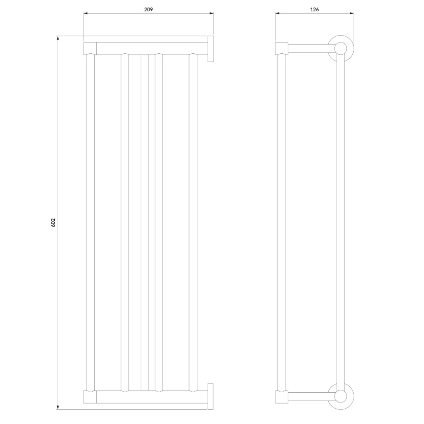 OMNIRES MP60920CR - Wand-Handtuchhalter MODERN PROJECT 60 cm glänzendes Chrom