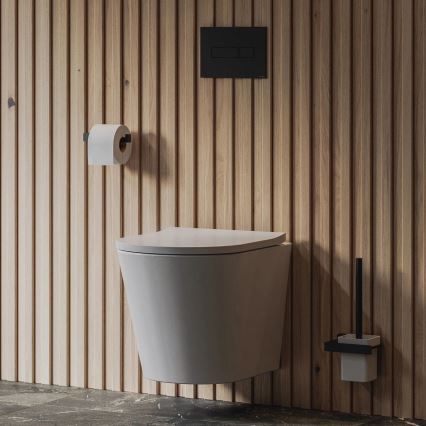 OMNIRES NL80510BL - Toilettenpapierhalter NELSON matt schwarz