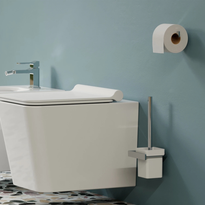 OMNIRES NL80620CR - Toilettenbürste wandmontiert NELSON glänzendes Chrom