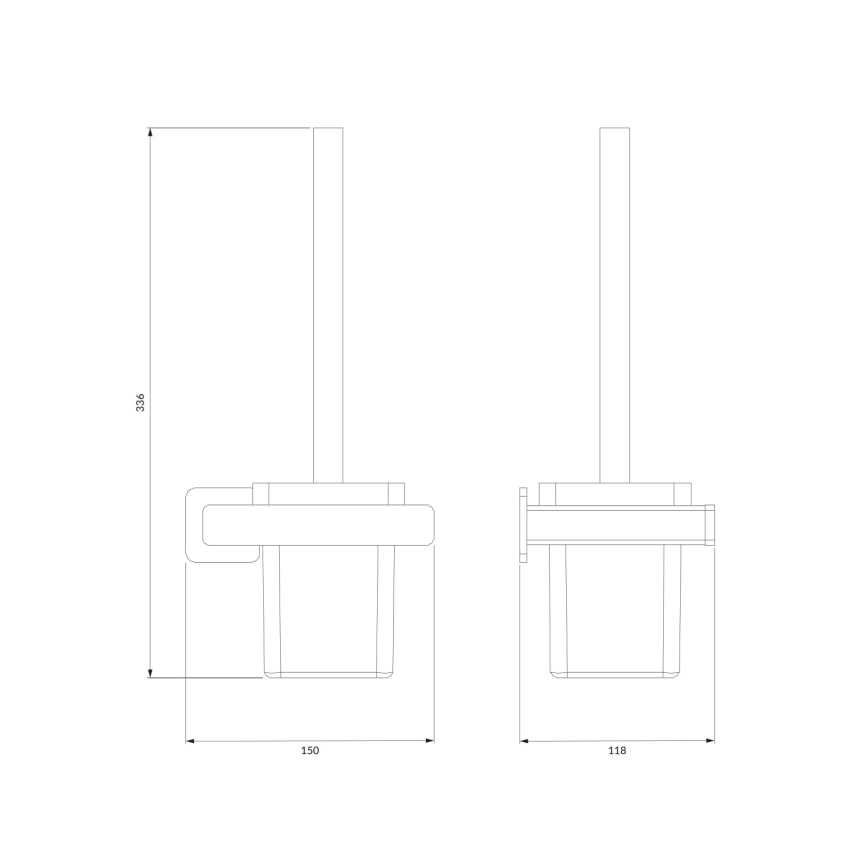 OMNIRES NL80620CR - Toilettenbürste wandmontiert NELSON glänzendes Chrom