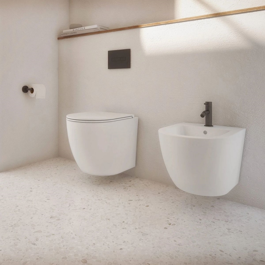 OMNIRES OTTAWABIBP - Wandhängendes Bidet OTTAWA Keramik/glänzend weiß