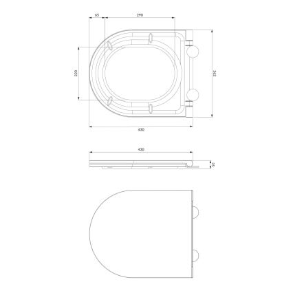 OMNIRES OTTAWADEBP - Toilettensitz SoftClose OTTAWA Duroplast/glänzend weiß