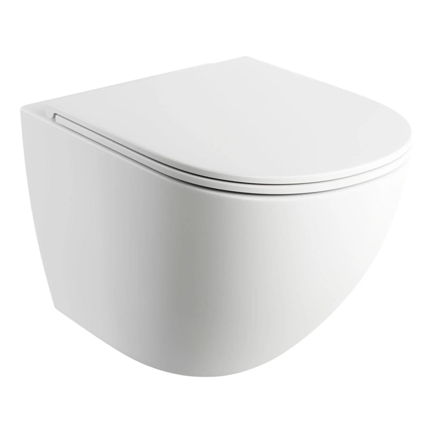 OMNIRES OTTAWAMWBM - Wandhängende Toilette mit Toilettensitz SoftClose OTTAWA Keramik/mattweiß