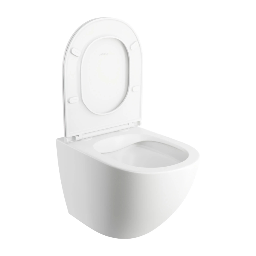 OMNIRES OTTAWAMWBM - Wandhängende Toilette mit Toilettensitz SoftClose OTTAWA Keramik/mattweiß
