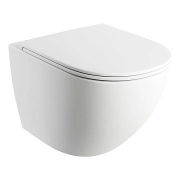 OMNIRES OTTAWAMWBM - Wandhängendes WC mit SoftClose-WC-Sitz OTTAWA Keramik/mattweiß