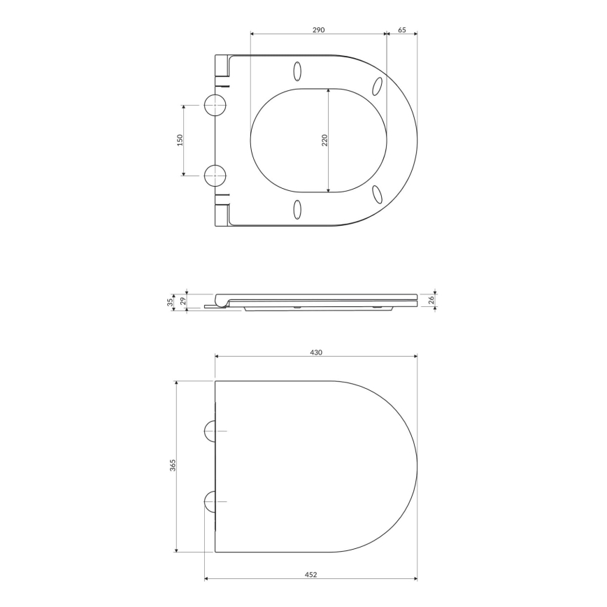 OMNIRES OTTAWASPDEBP - WC-Sitz SoftClose OTTAWA Duroplast/Glänzendes Weiß