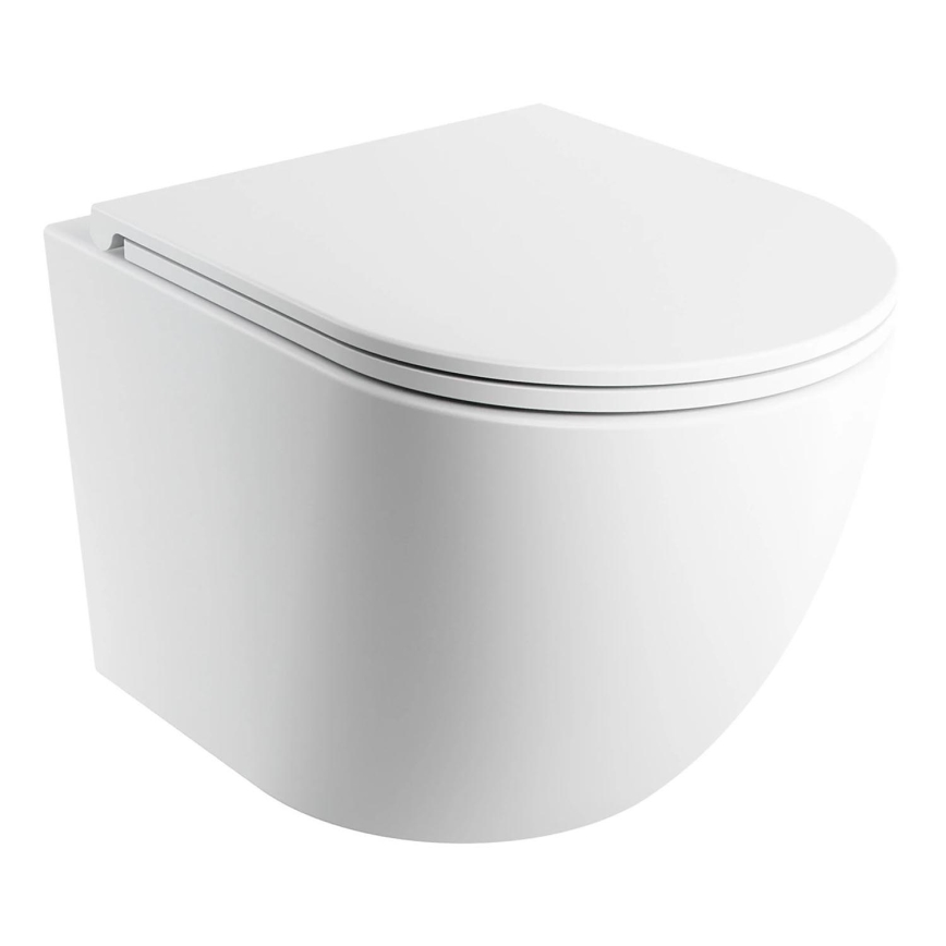OMNIRES OTTAWASPXMWBM - Wandhängende Toilette mit Toilettensitz SoftClose OTTAWA Keramik/mattweiß