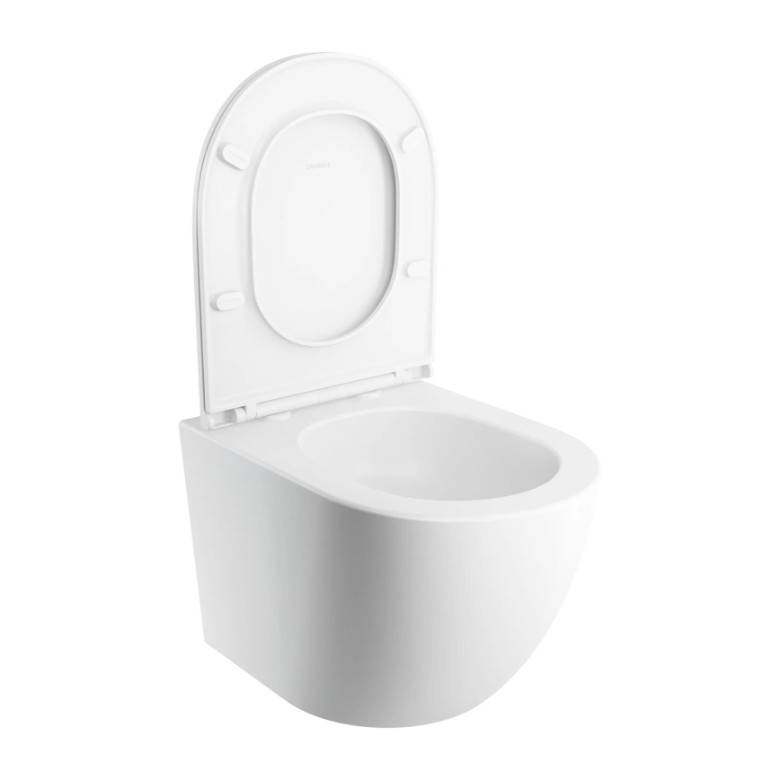 OMNIRES OTTAWASPXMWBM - Wandhängende Toilette mit Toilettensitz SoftClose OTTAWA Keramik/mattweiß