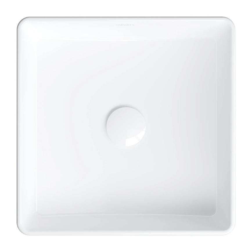 OMNIRES PASADENA360BP - Aufsatzwaschbecken PASADENA 36x36 cm Keramik / Hochglanzweiß