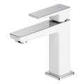 OMNIRES PM7410CRB - Waschtischarmatur PARMA 15 cm Hochglanz-Chrom/Weiß