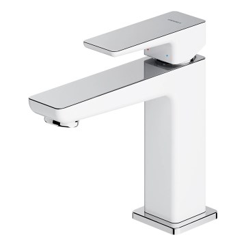 OMNIRES PM7410CRB - Waschtischarmatur PARMA 15 cm Hochglanz-Chrom/Weiß