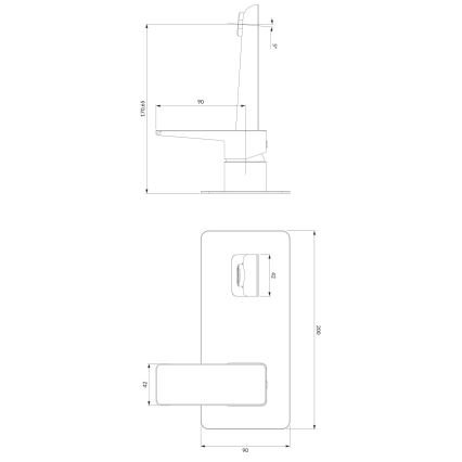 OMNIRES PM7415CR - Waschbeckenarmatur für Unterputzmontage PARMA glänzendes Chrom