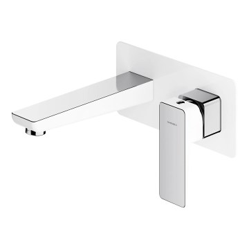 OMNIRES PM7415CRB - Waschbeckenarmatur für Unterputzmontage PARMA glänzendes Chrom/weiß