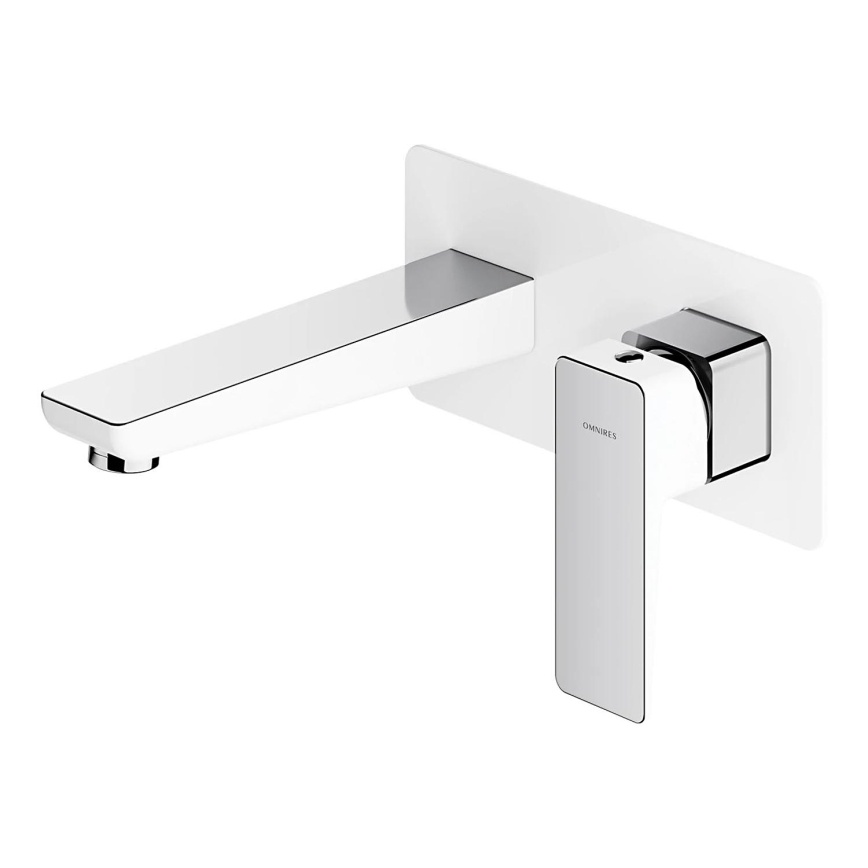 OMNIRES PM7415CRB - Waschbeckenarmatur für Unterputzmontage PARMA glänzendes Chrom/weiß