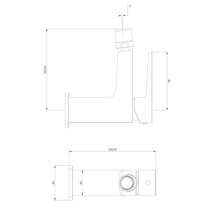 OMNIRES PM7420BL - Bidetarmatur PARMA 12,25 cm matt schwarz